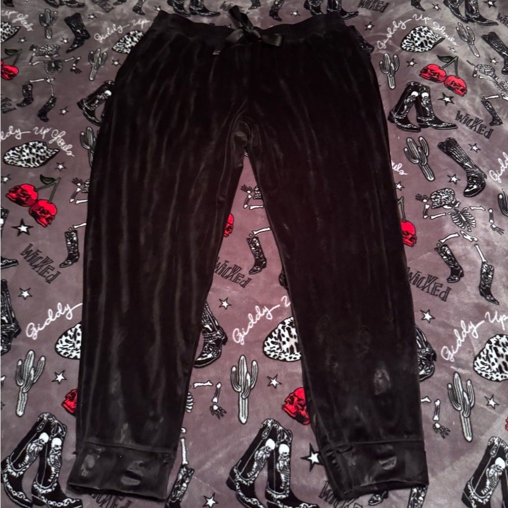 velour pajama bottoms